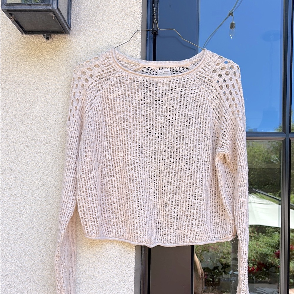 Billabong Beige cream Open-Knit Sweater
